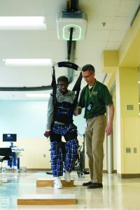 Patients use Gorbel Medical's Safegait at University of Rochester Medical Center/Strong Memorial Hospital in Rochester on Monday, January 25, 2016. (Provided by Gorbel)