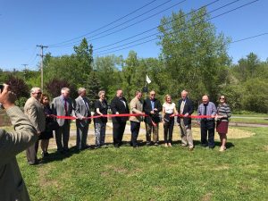 A ribbon cutting was held Monday for the improvements made to the Thomas Creek Wetland Walk in the Village of Fairport. (Photo provided)