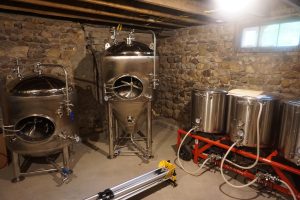 Seven Story's modest brew system.