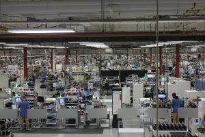 Harris Corp.'s Jefferson Road manufacturing facility. (Photo by Velvet Spicer)