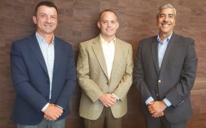 From left, ESL director of wealth management Leo Iocabelli, Cooper/Haims managing partner Rich Bentley and ESL president and CEO Faheem Masood.