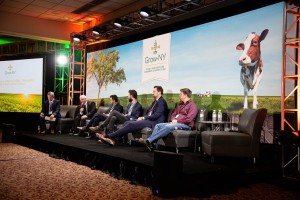 Panel from the 2019 Grow-NY competition. The five criteria that judges use to evaluate competitors include: viability of commercialization and business model; customer value; food and agriculture innovation; regional job creation; and the quality and completeness of the team (Photo provided).