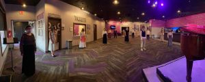 Student performers stand masked and socially distanced in the lobby of OFC Creations' theater, located at Winton Place. The organization managed to hold its annual summer camps this year, albeit with smaller production sizes due to the pandemic. (Photo provided)