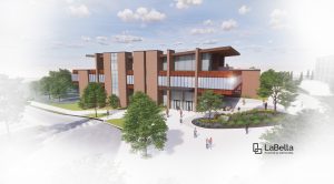 RIT’s Saunders College of Business will celebrate the expansion and renovation of Max Lowenthal Hall with a ceremonial groundbreaking on Tuesday, Aug. 31. (Rendering provided)