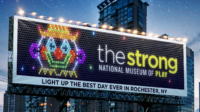 The Strong National Museum of Play's billboard campaign to attract visitors from Canada included a "Lite-Brite" lookalike, evoking memories of the popular toy. (File photo provided by Partners + Napier)