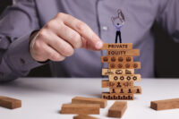 Businessman shows a working model of business: Private equity (Photo provided by depositphotos)