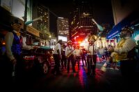 A parade through the French Quarter in New Orleans was part of the corporate public relations campaign for CooperVision by McDougall Communications. (Photo provided by PRSA/Rochester chapter)