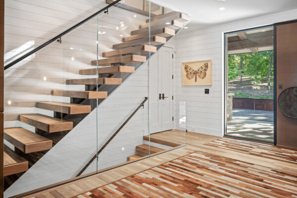 Another custom staircase in a Canandaigua home. (Photo by Ray Sehley III, R3D Media/provided by Weld Works)