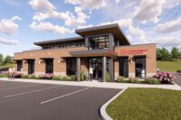 A rendering of the DeWitt regional office, one of the first four locations for Canandaigua National Bank's expansion into the Syracuse market. (Rendering provided by CNB)