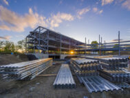 construction site with setting sun (Depositphotos)