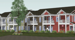 A rendering of the proposed Hartwell Heights development in Perinton. (File rendering from the application submission to the town of Perinton Planning Board)