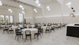 A rendering of the reception area at The Venue on Atwater in Canandaigua. (Rendering provided by The Venue on Atwater)