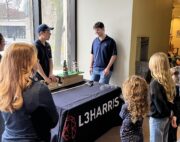 L3Harris Technologies hosted a STEM challenge at the Rochester Museum & Science Center where employees guided students through building LEGO structures to inspire interest in science and engineering careers. (Photo provided by L3Harris)
