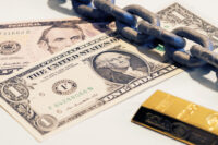 cash illustration with chain and gold bar by Depositphotos