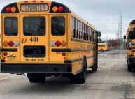 Monroe School Transportation is laying off 180 employees after the loss of a contract with the Rochester City School District. (Photo by Kevin Oklobzija)