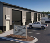 A rendering for new contractor flex space being built on Fisher Road in Chili, just west of the Frederick Douglass Greater Rochester International Airport. (Rendering provided by Taouk Development)