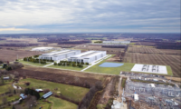 Stream Data Centers has proposed a three-building, 2.2 million-square-foot data center on some 90 acres in Genesee County. (Rendering provided by Stream)