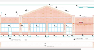 A new 4,000-square-foot convenience and liquor store as well as fuel pumps are planned for 417-425 Monroe Ave. (Rendering from public documents submitted to the city of Rochester Planning Commission)