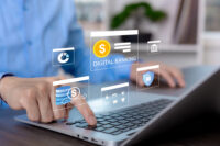 finance laptop illustration by Depositphotos