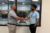 Greg Campbell, Lite Coms’s new president, greets employees during his first week on the job. (Photo provided by Lite Coms)